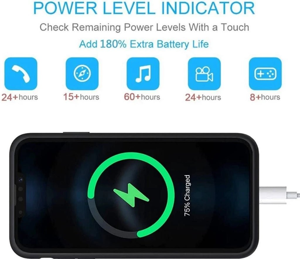 Battery Charger Case Power Bank Cover For iPhone 11 12 13 14 15 16 17 Pro Max